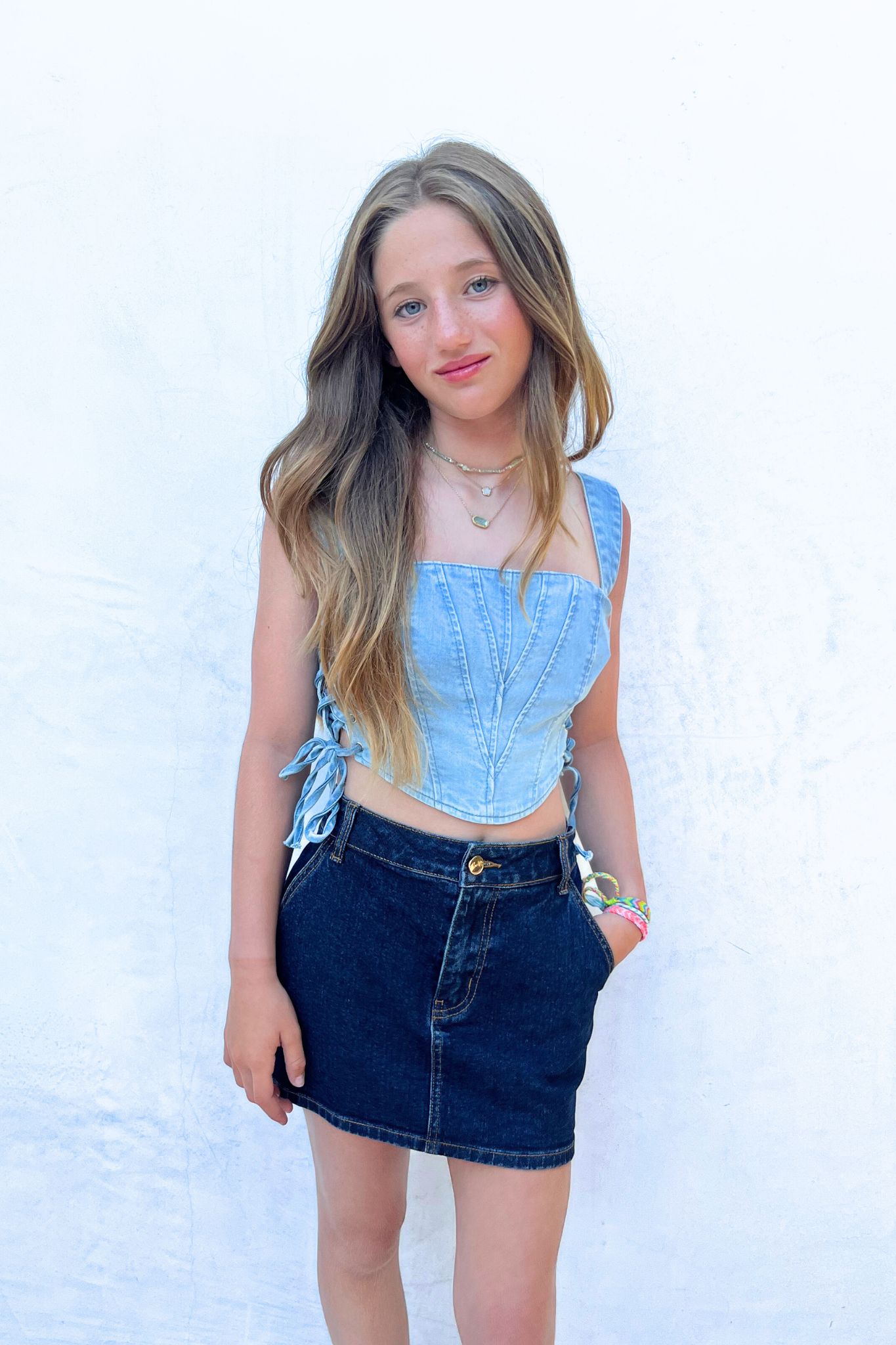 The Alex Denim Corset Top