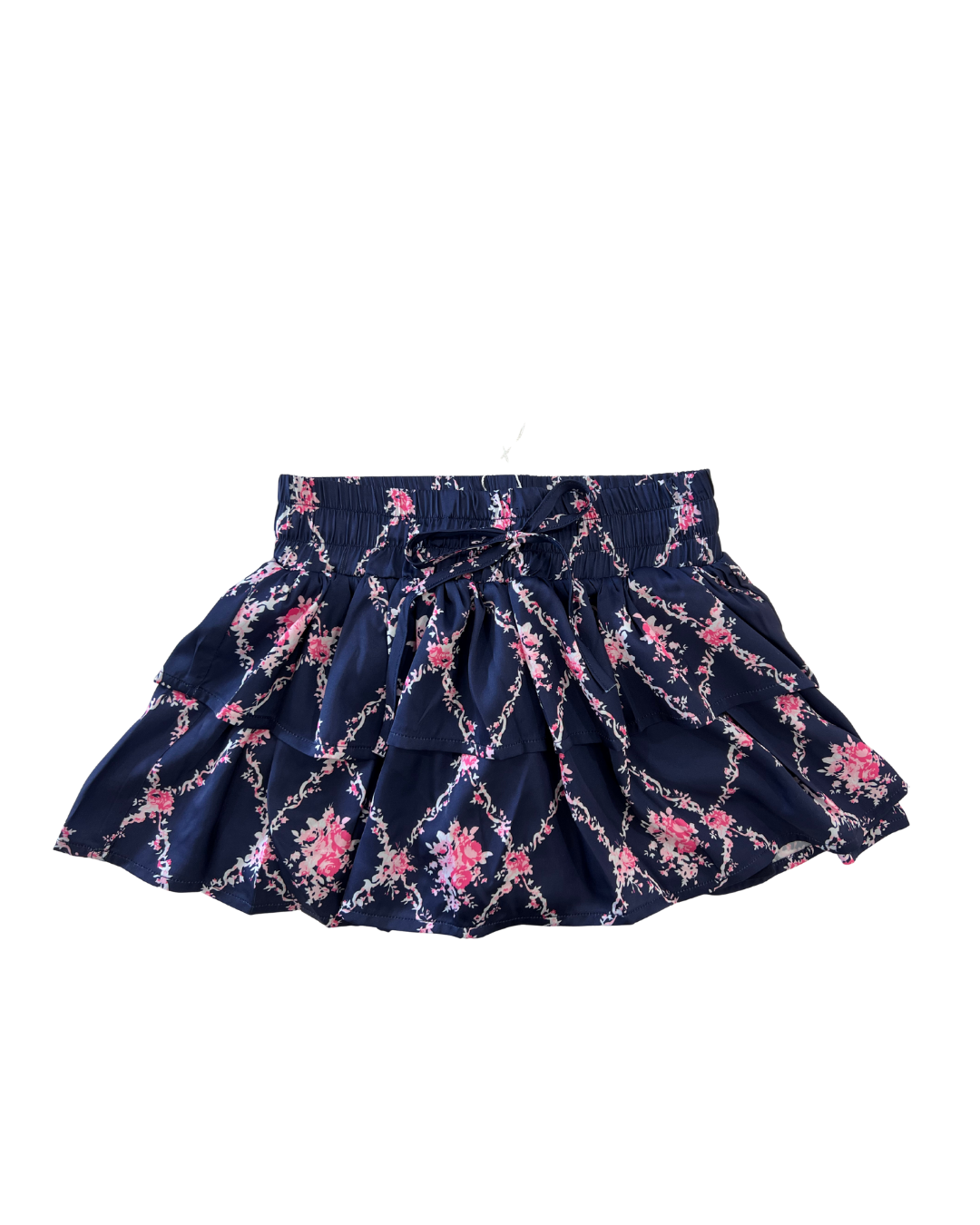 Willow Vintage Rose Navy Satin Skort