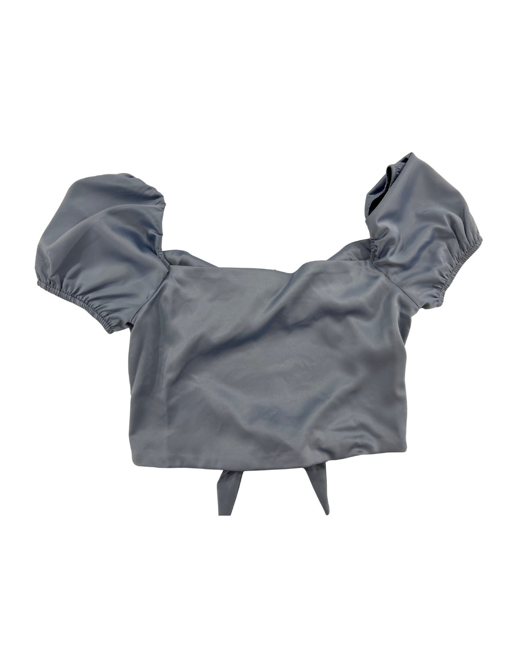 Noa Charcoal Satin Tie Back Top