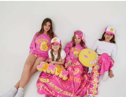 IYKYK Happy Face Plush Blanket