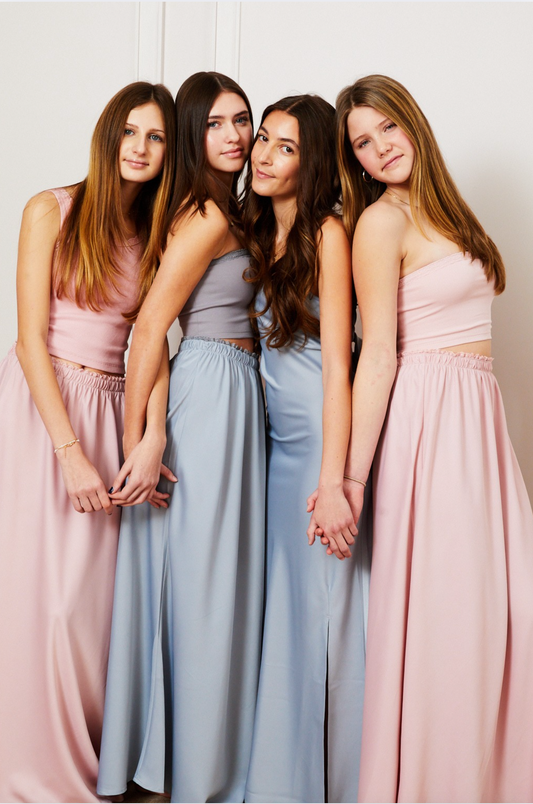 Joey Satin Maxi - Ballet Pink