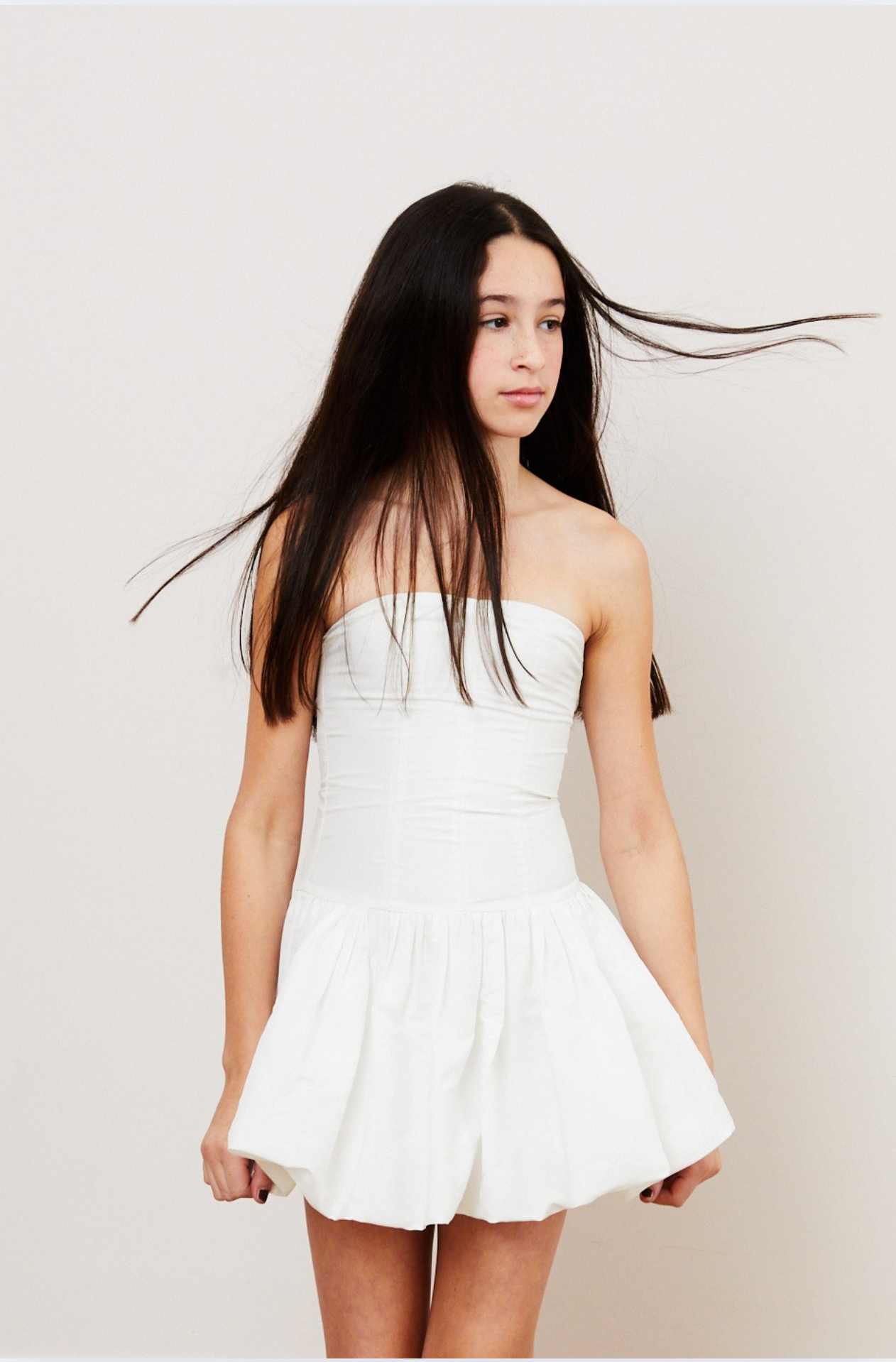 Bailey Taffeta Ballet Dress - Winter White Theme NYC Bailey Taffeta Ballet Dress - Winter White Theme NYC