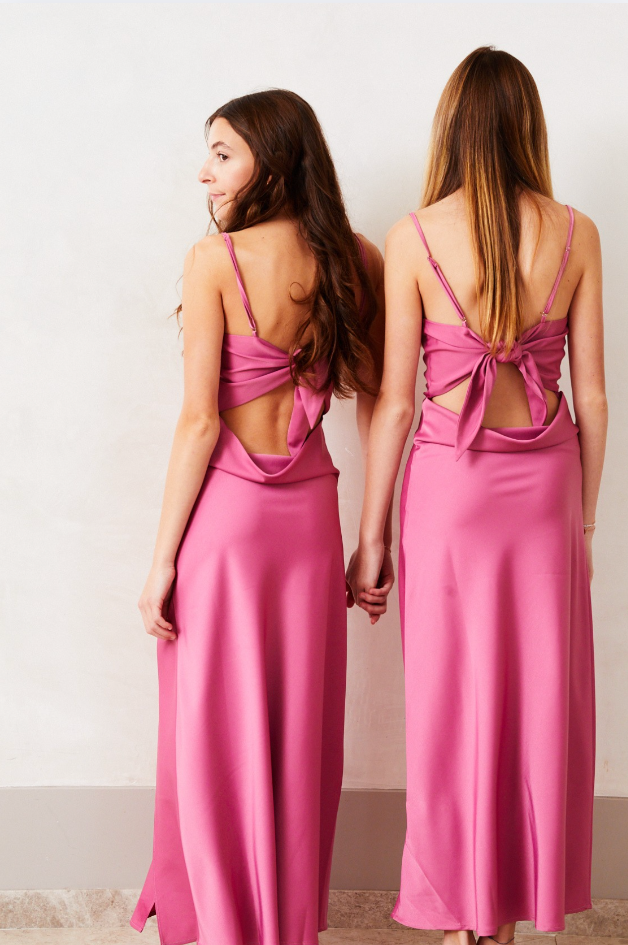 Charlotte Long Satin Ballet Dress - Rose