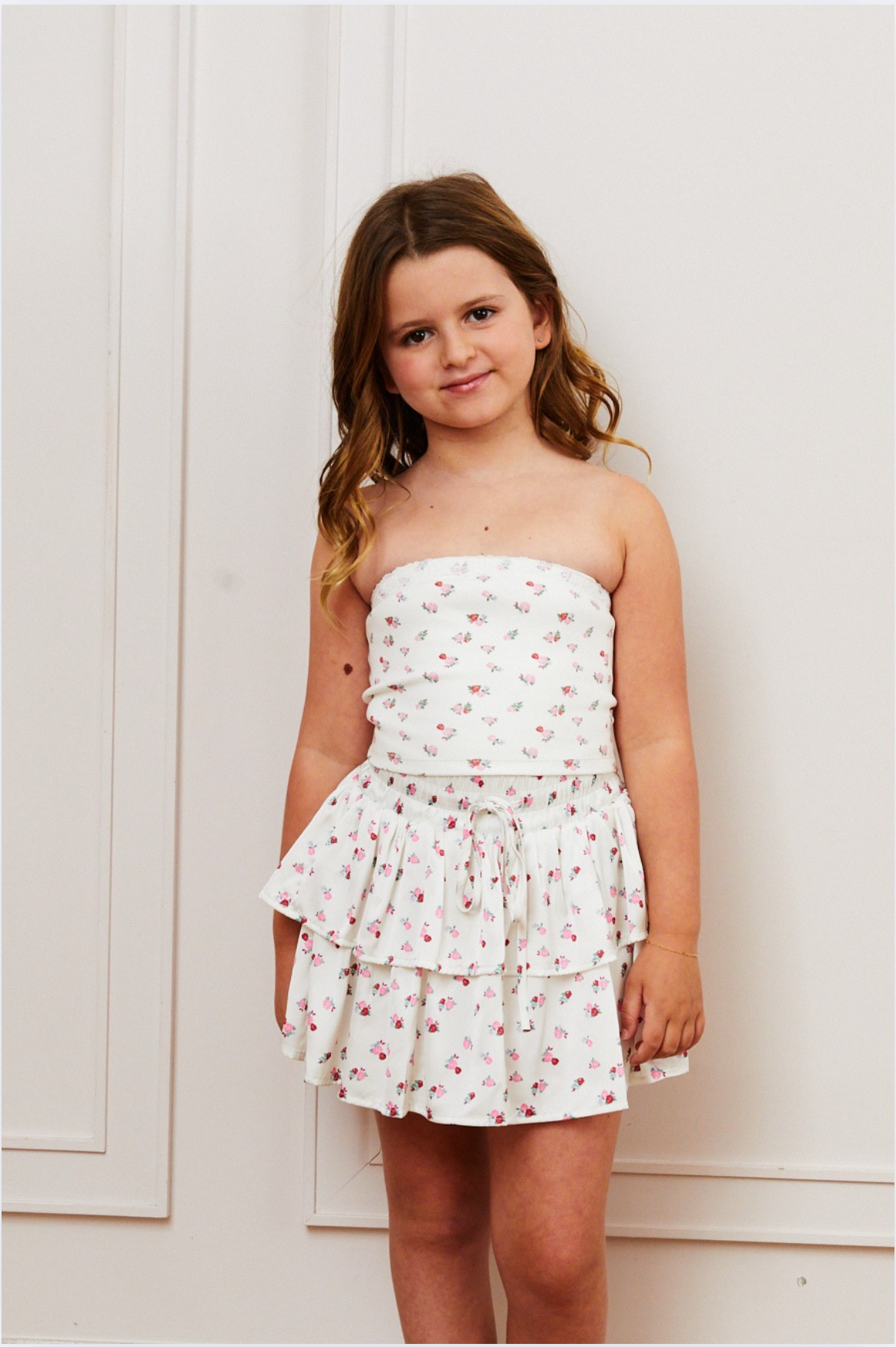 Alexa Tube Top - White Rose