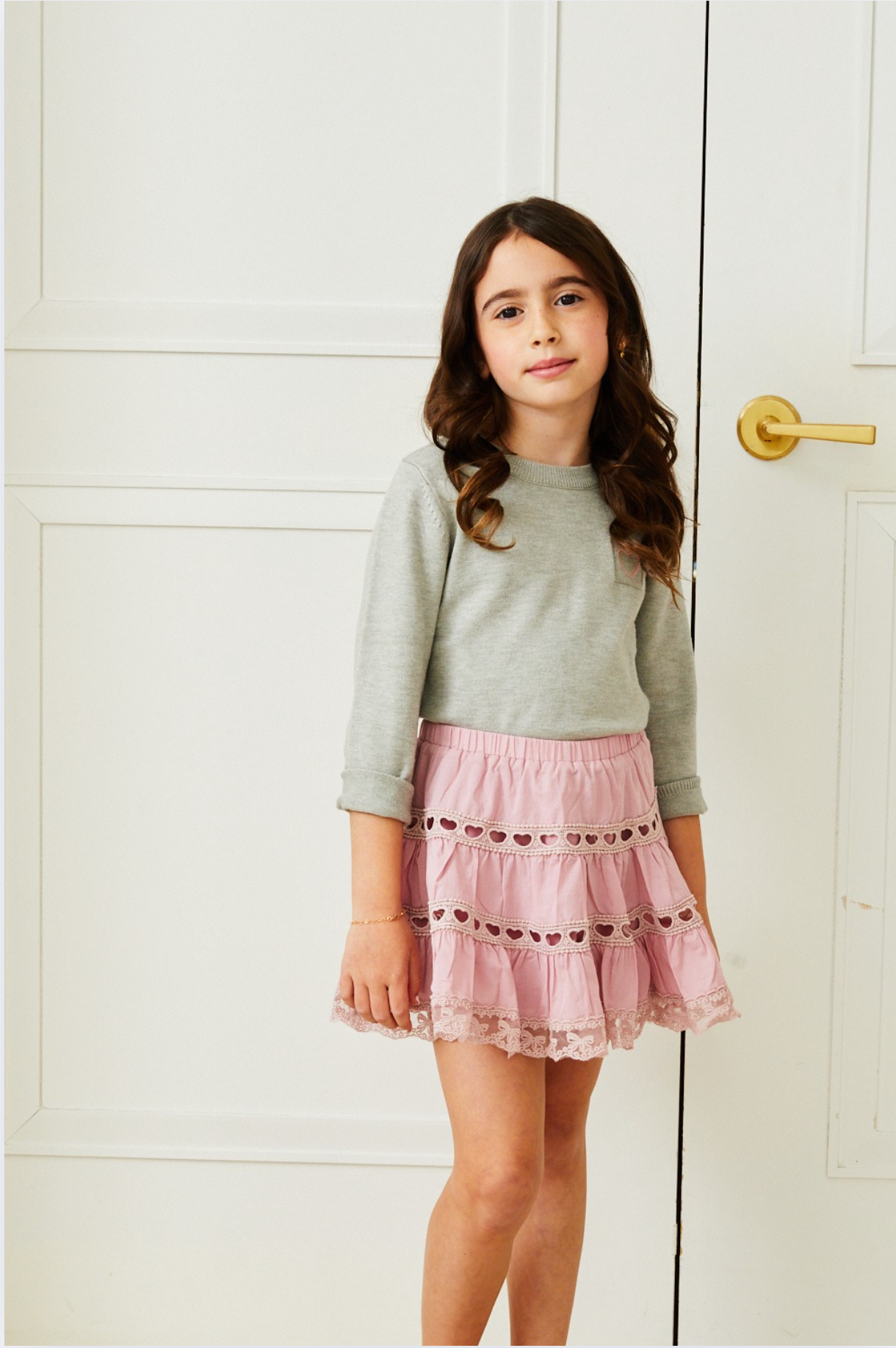 Tiegen Heart Grey Sweater