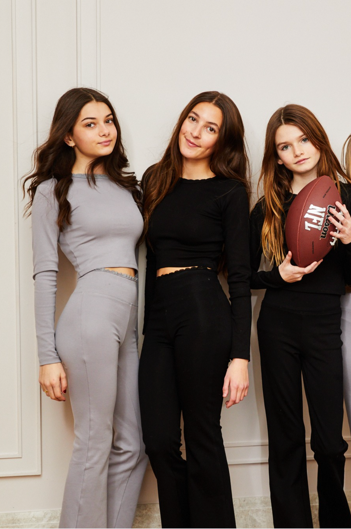 Lucy Grey Long Sleeve Crop Top