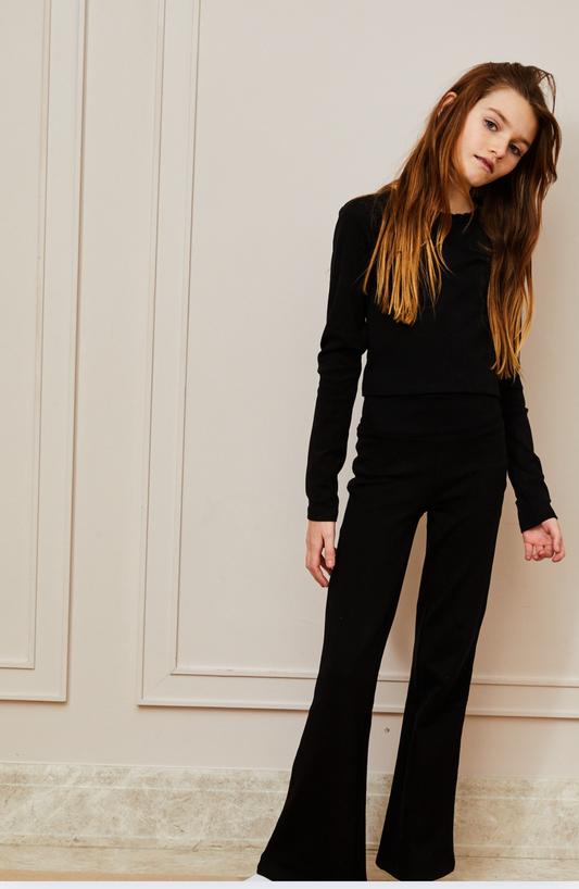 Mae Black Legging Flare