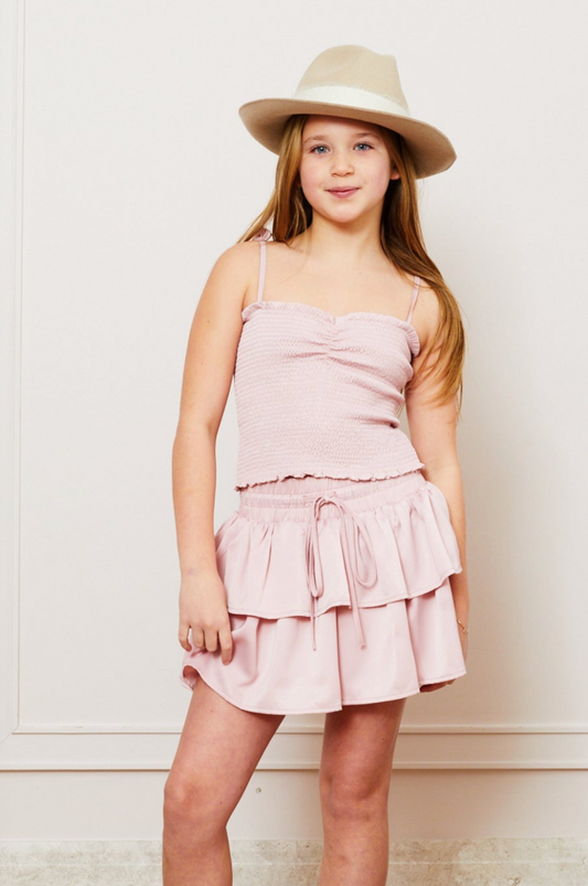 Willow Satin Ballet Pink Skort