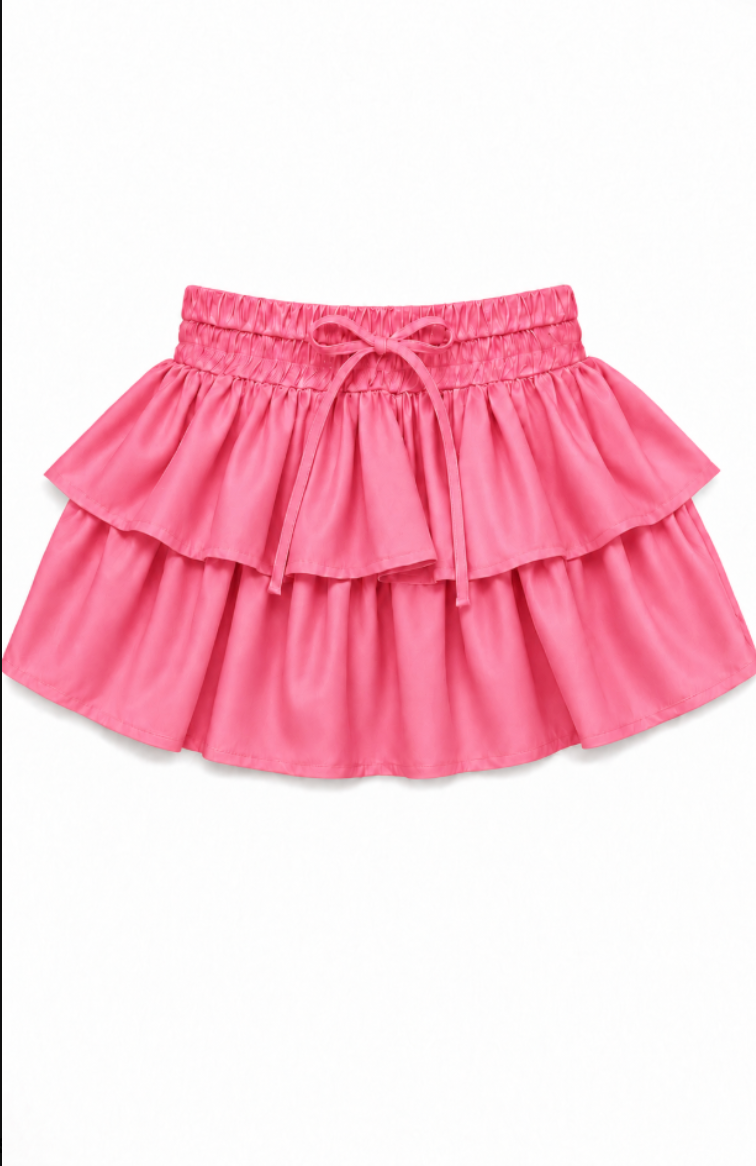 Willow Lipstick Pink Satin Skort