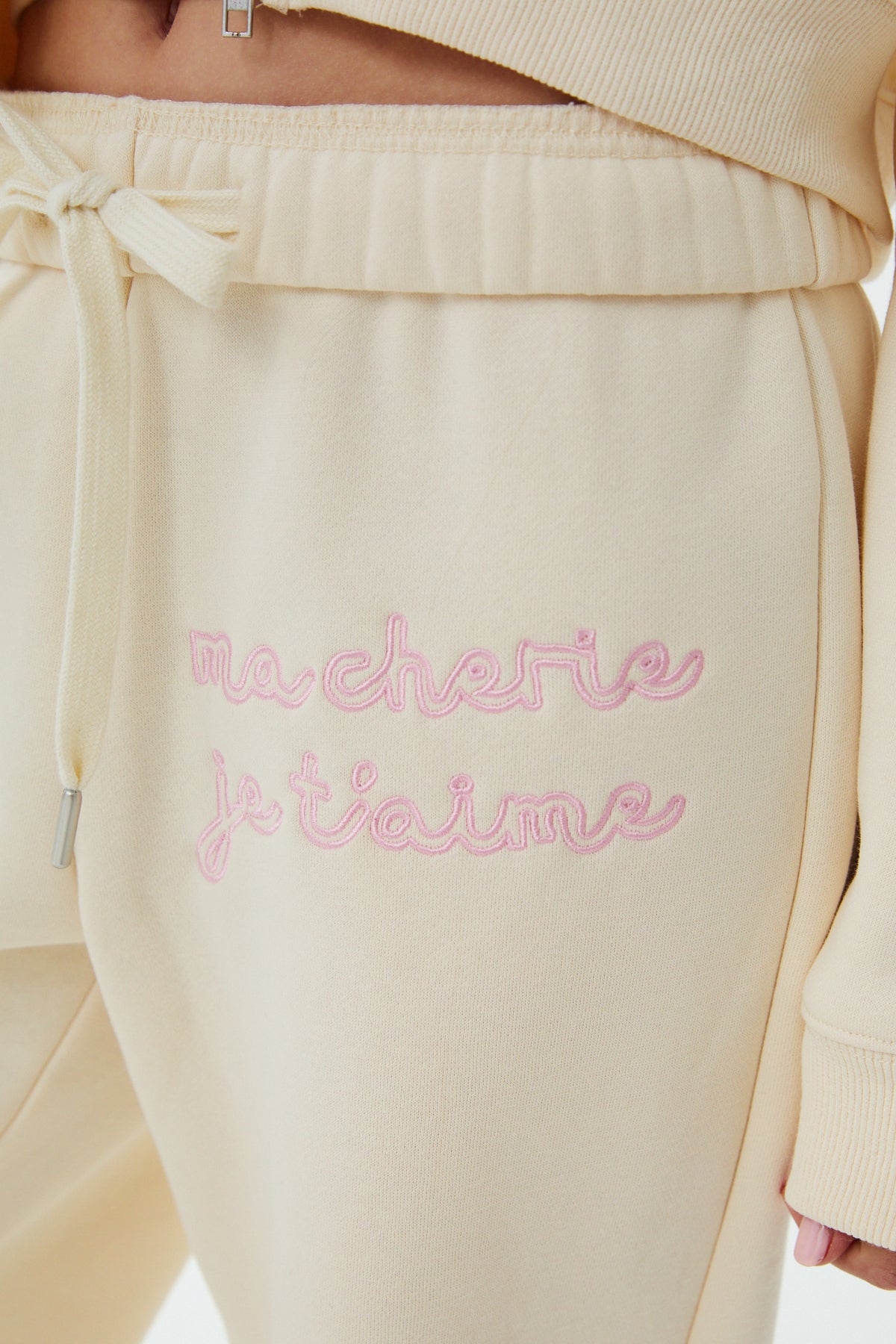Jessie Winter White French Terry Jogger - Ma Cherie