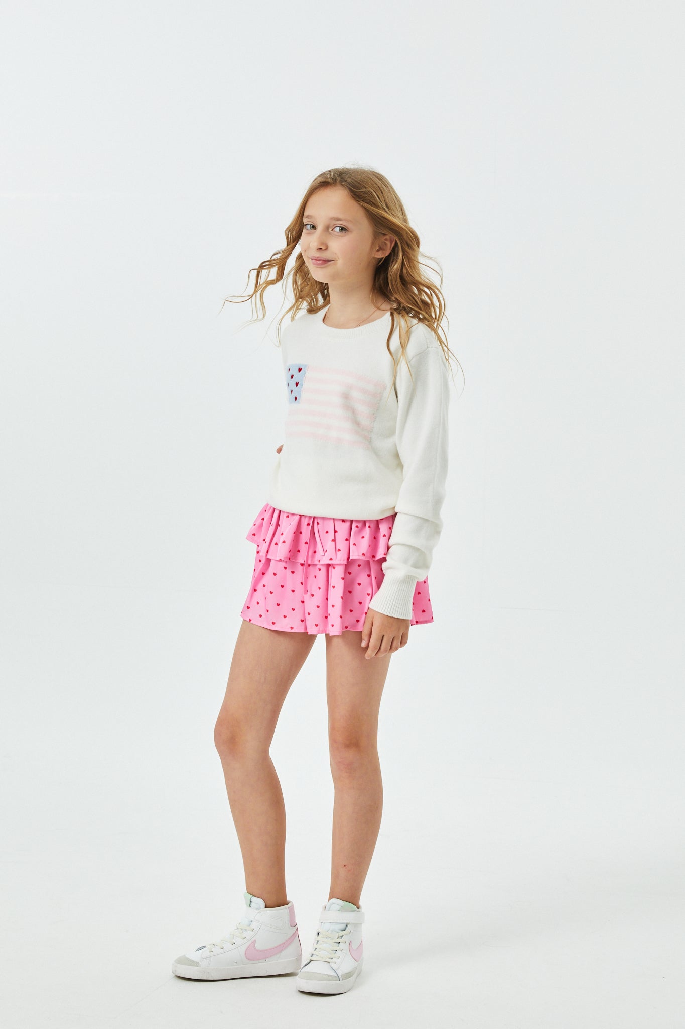 Tiegan White American Flag Sweater