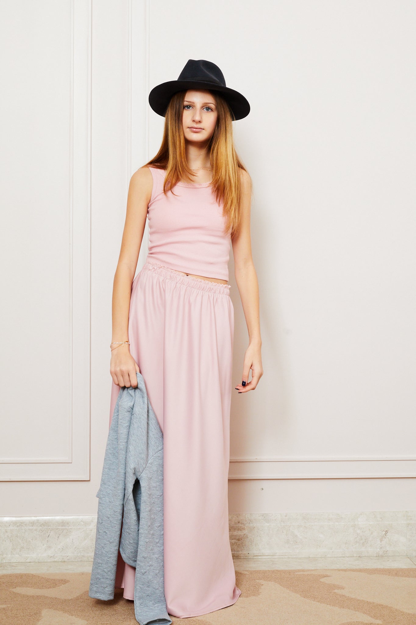 Joey Satin Maxi - Ballet Pink
