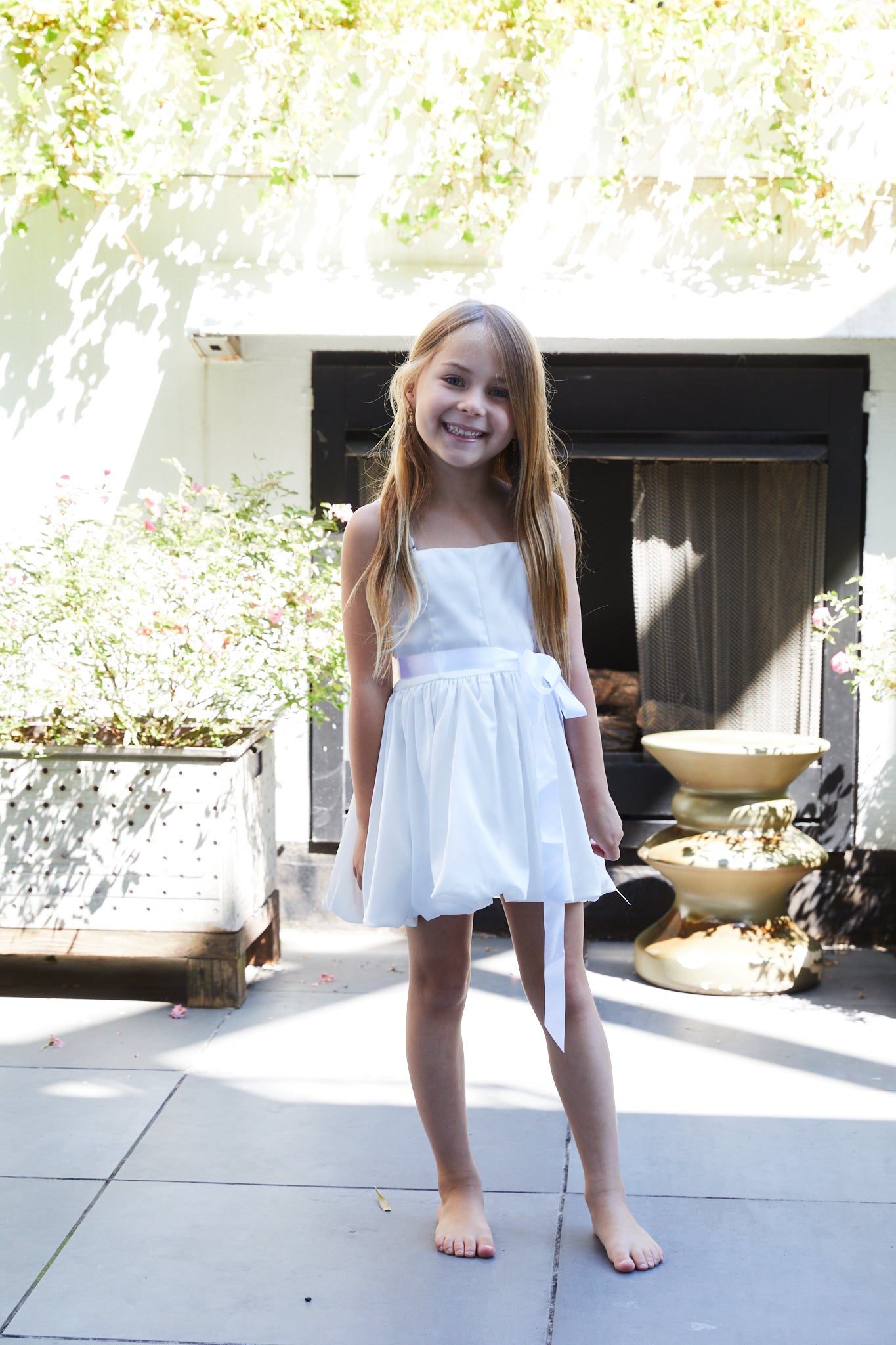 Bailey White Satin Ballet Dress
