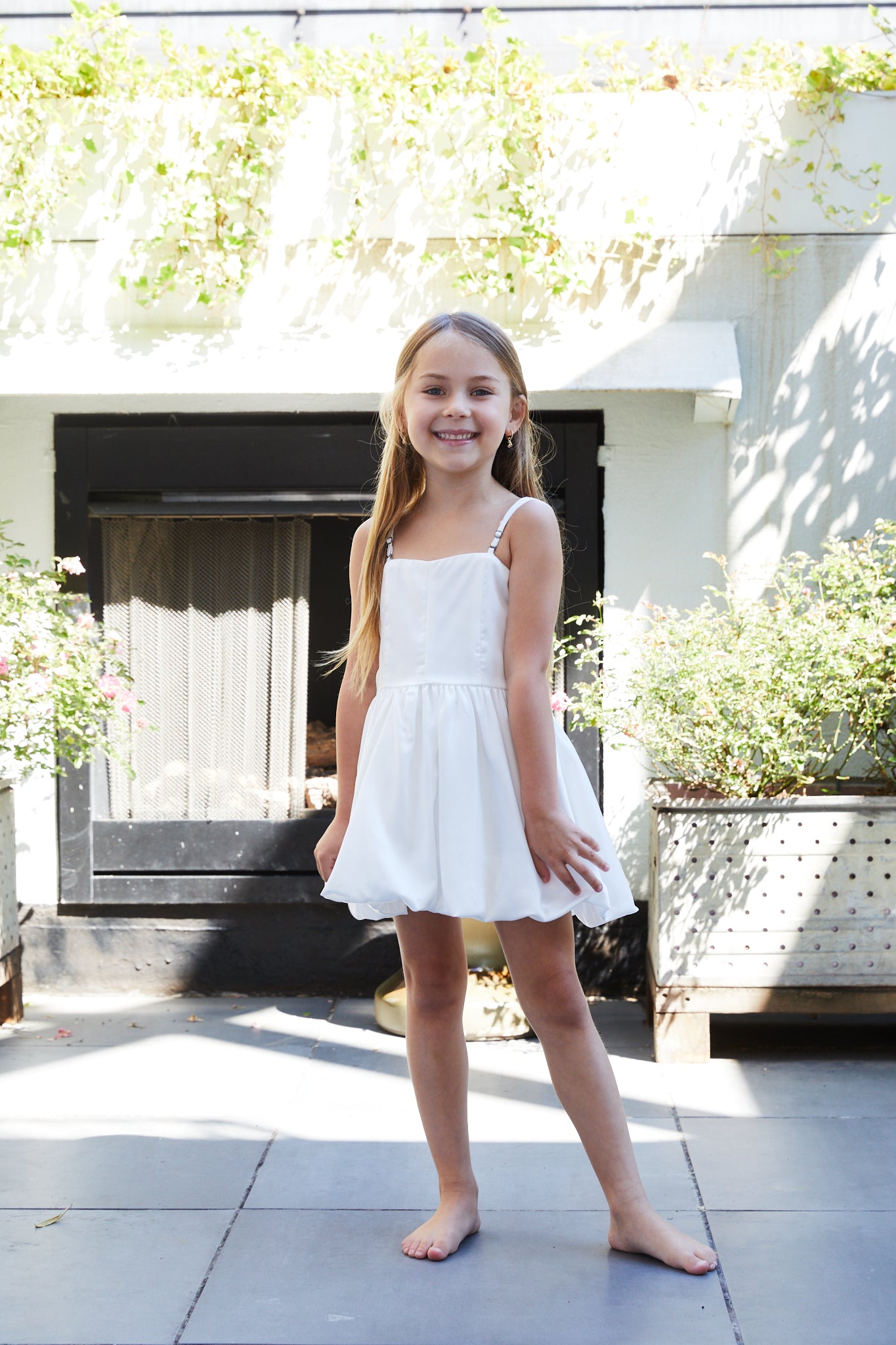 Bailey White Satin Ballet Dress