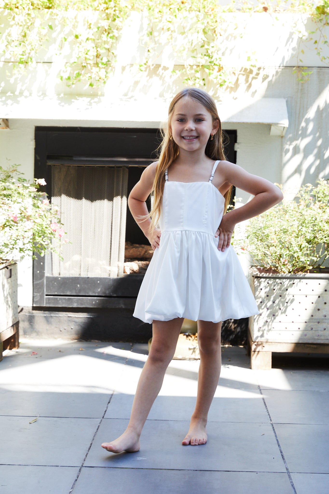 Bailey White Satin Ballet Dress