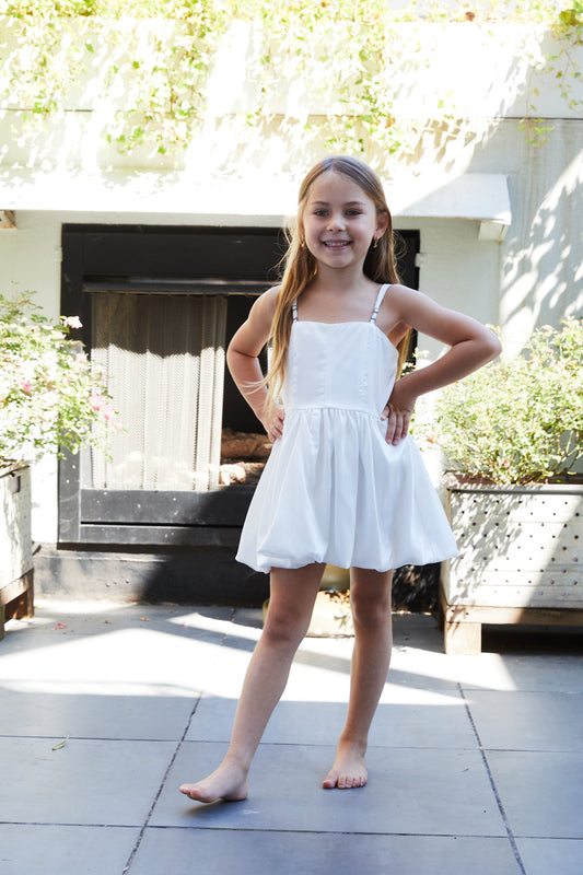 Bailey White Satin Ballet Dress