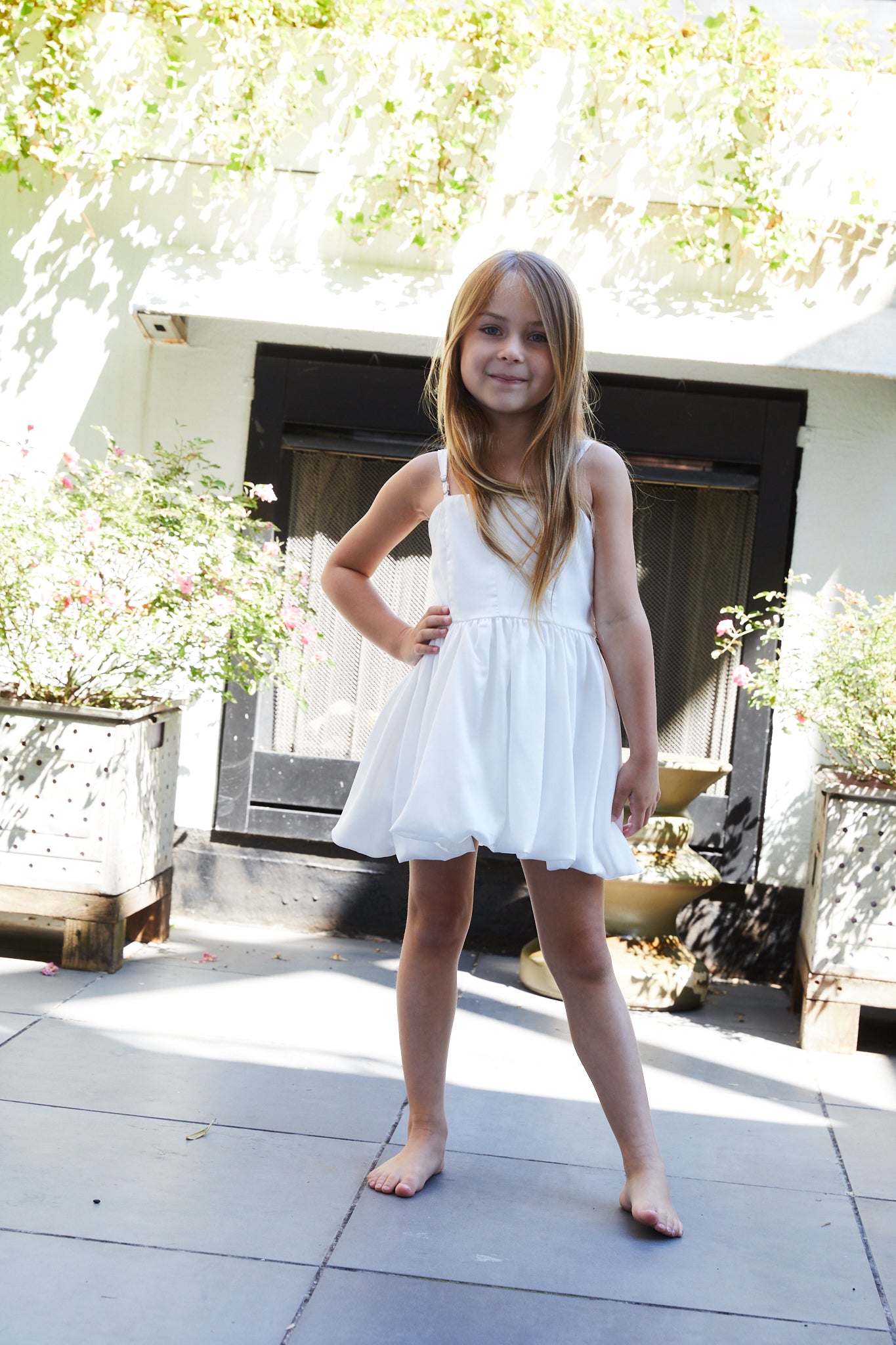 Bailey White Satin Ballet Dress