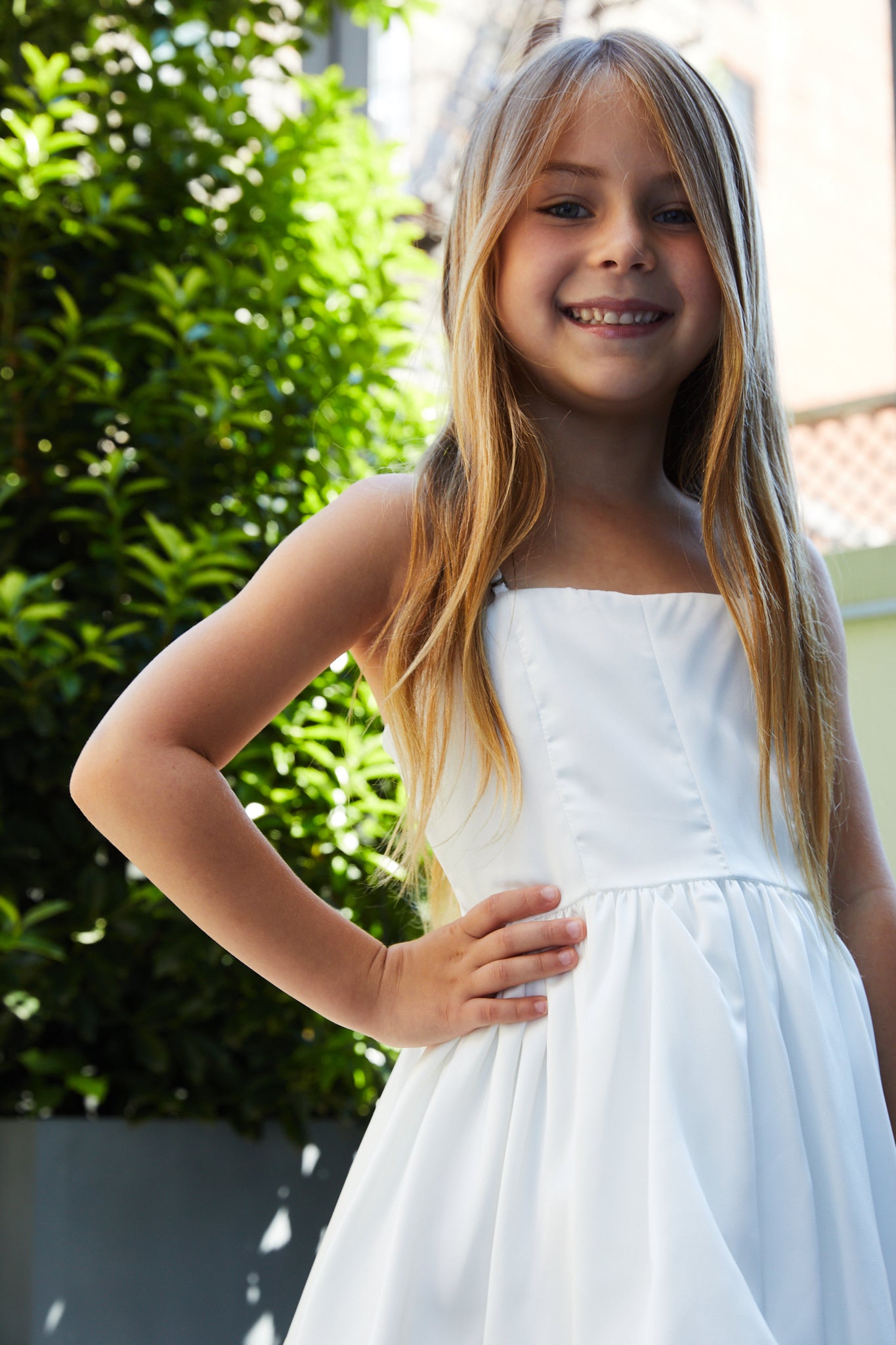 Bailey White Satin Ballet Dress