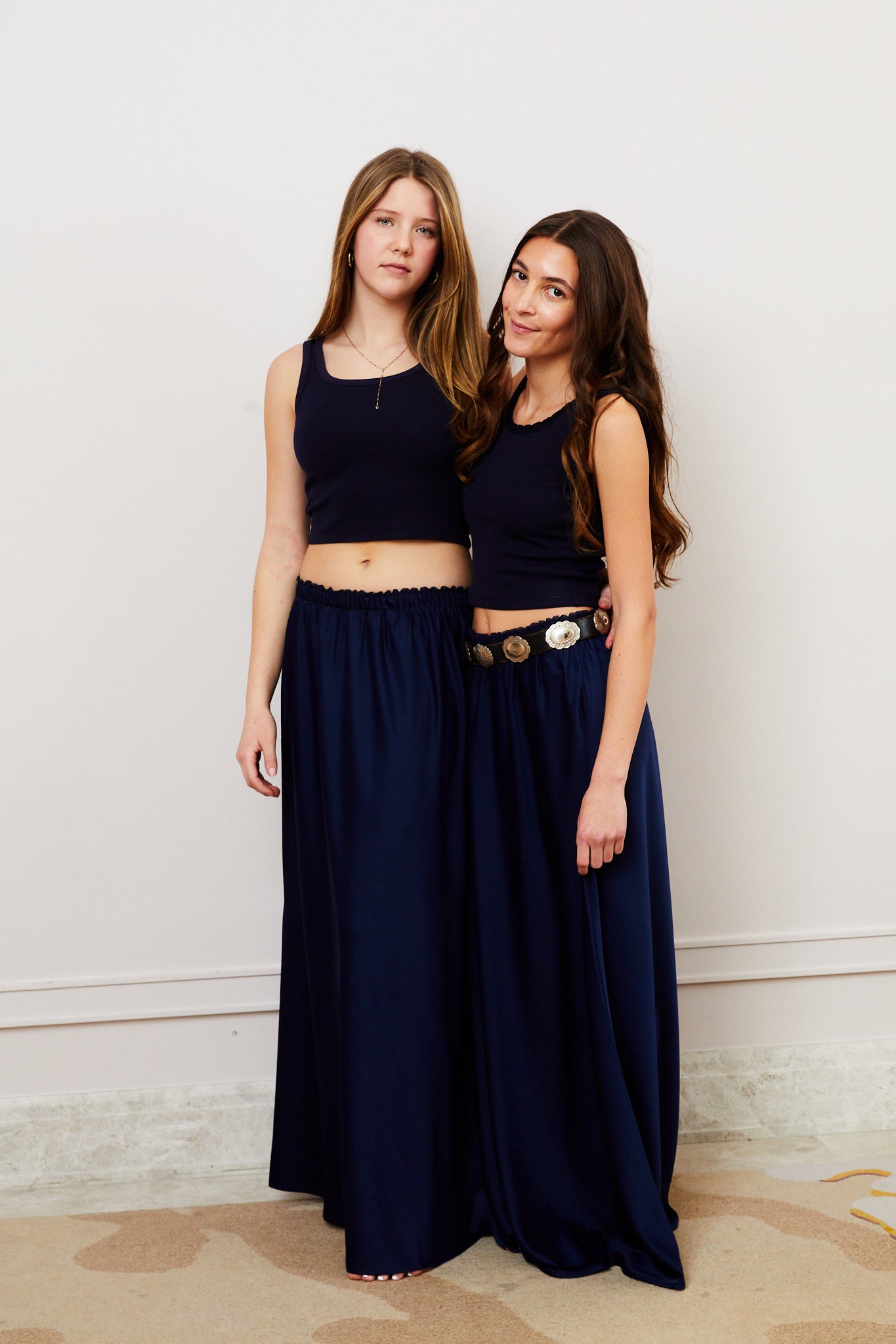 Joey Satin Maxi - Navy