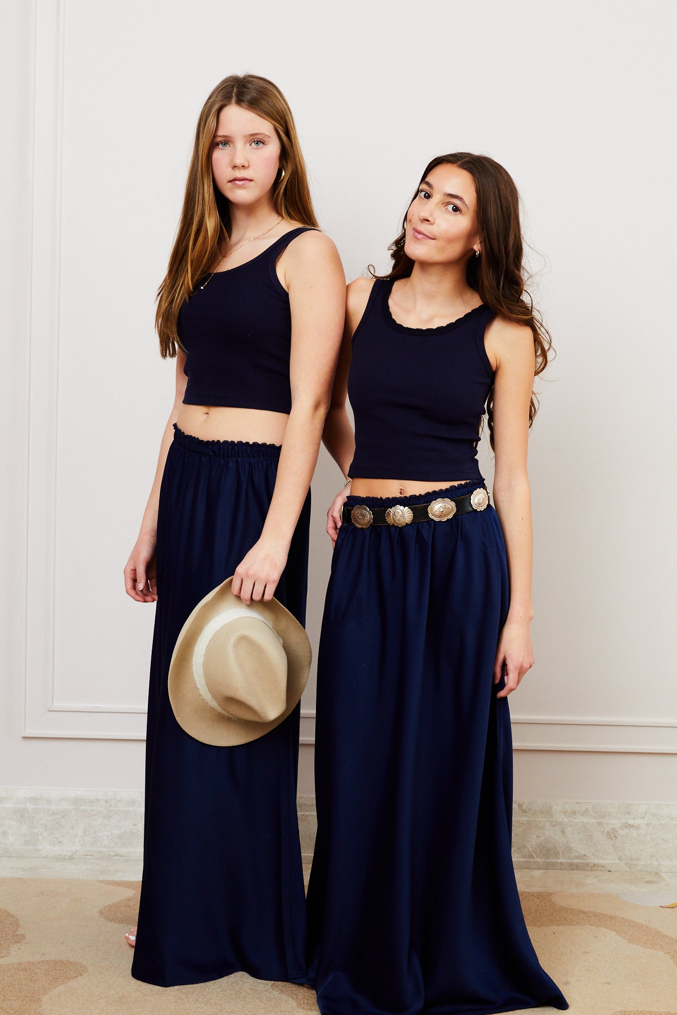Joey Satin Maxi - Navy