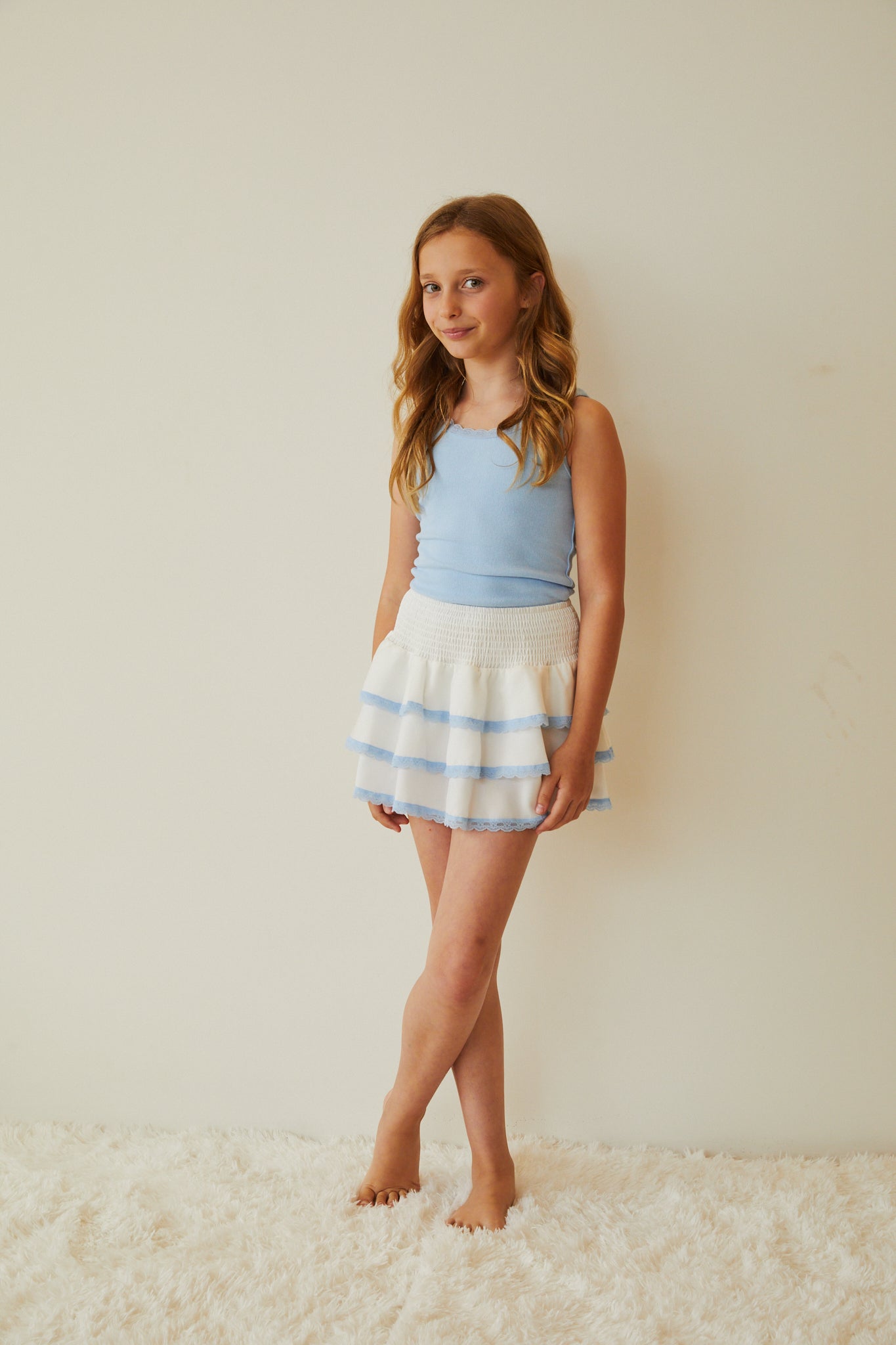 Stella Robins Egg Blue Ribbed Tank