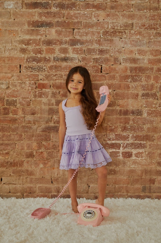 Harlow Pastel Lavender Heart Cut Out Tank