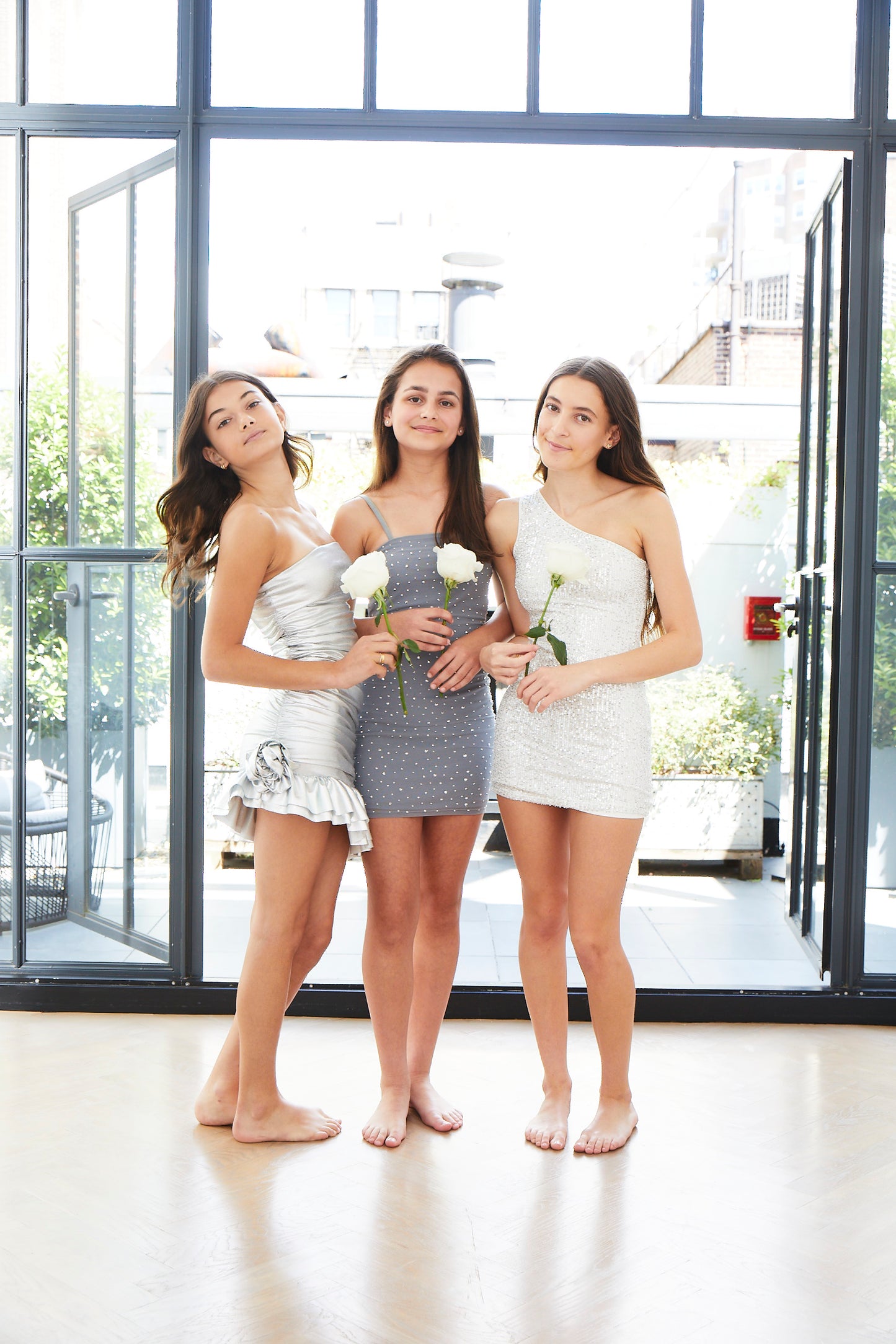 Billie White Silver Sequin Dress