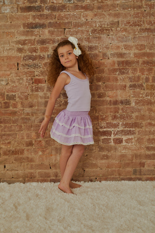 Stella Pastel Lavender Ribbed Tank