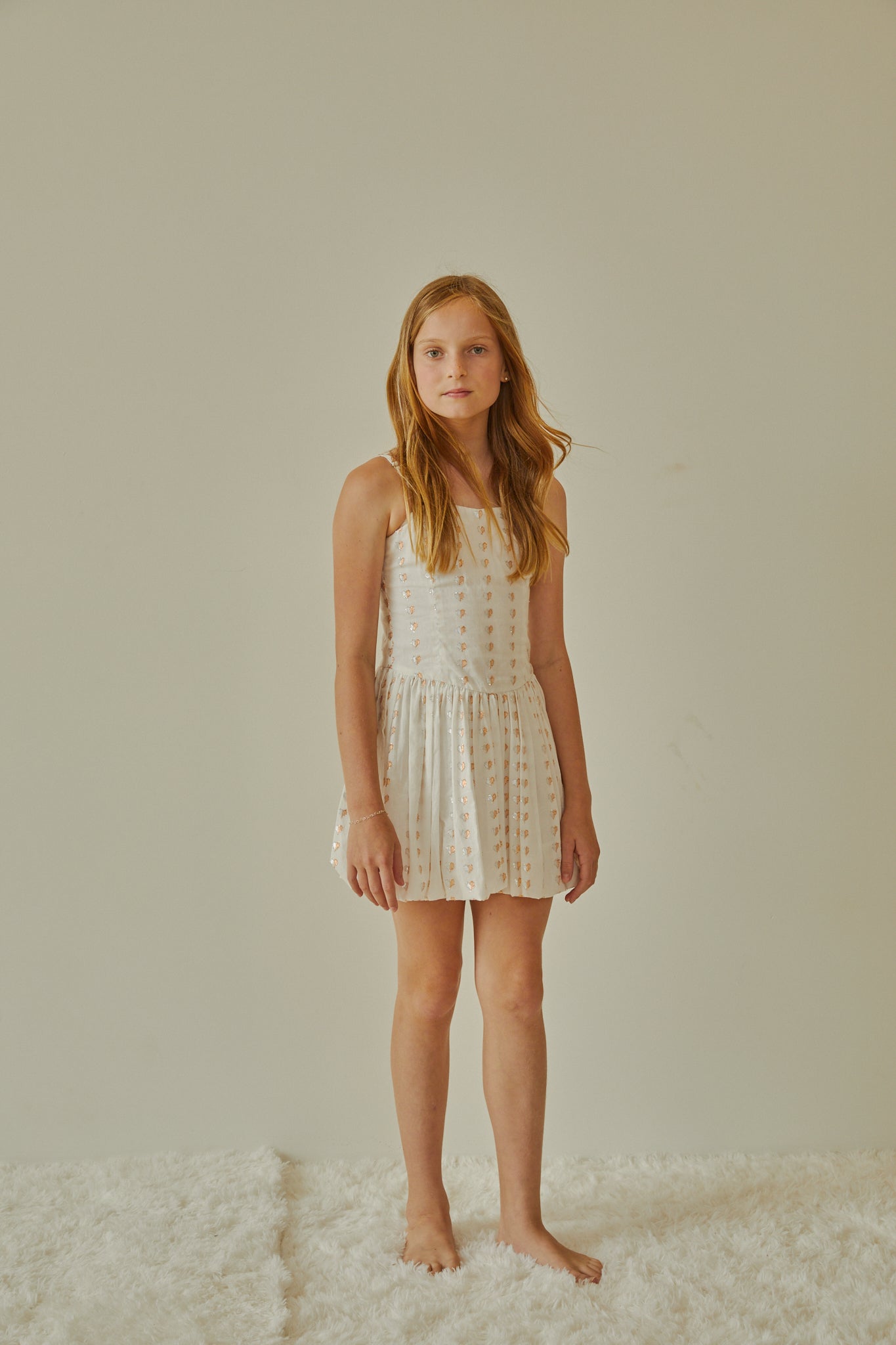 Daniela White Heart Lurex Ballet Dress