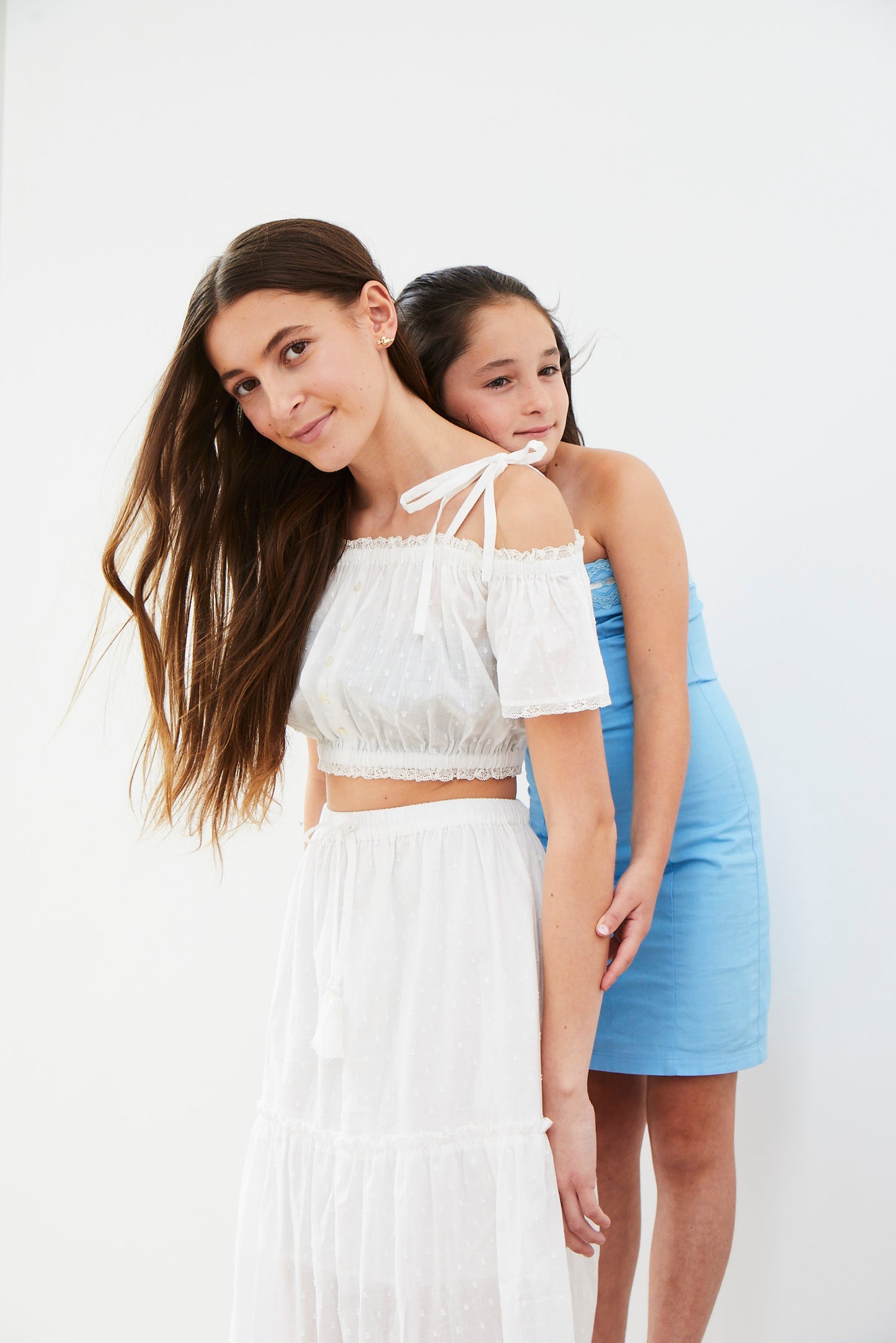 Shay White Dot Top