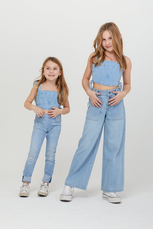 The Alex Denim Corset Top