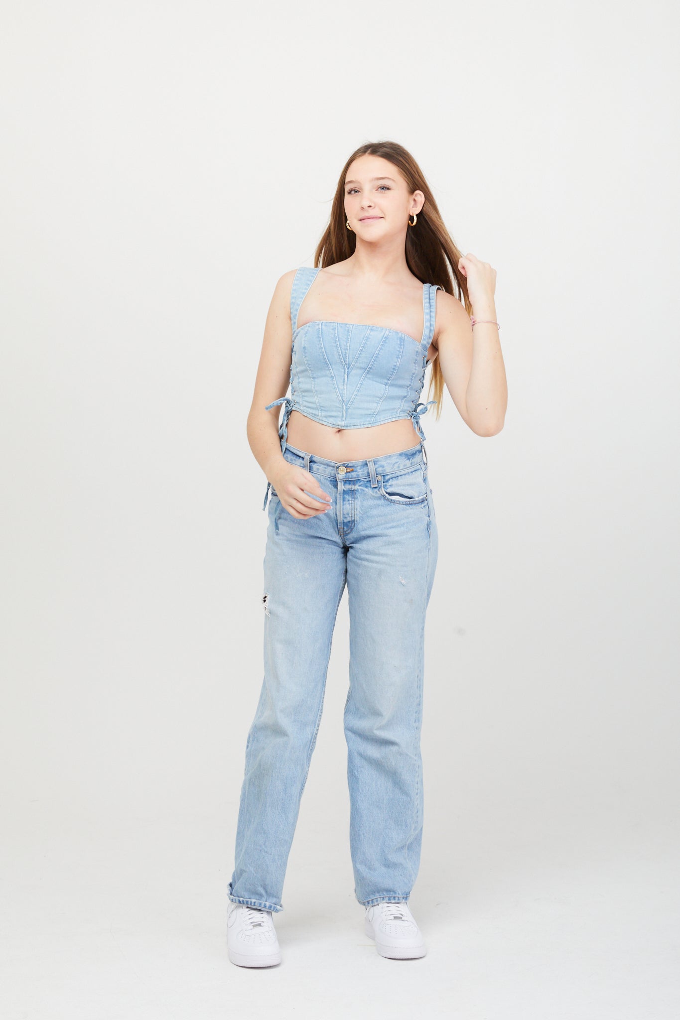 The Alex Denim Corset Top