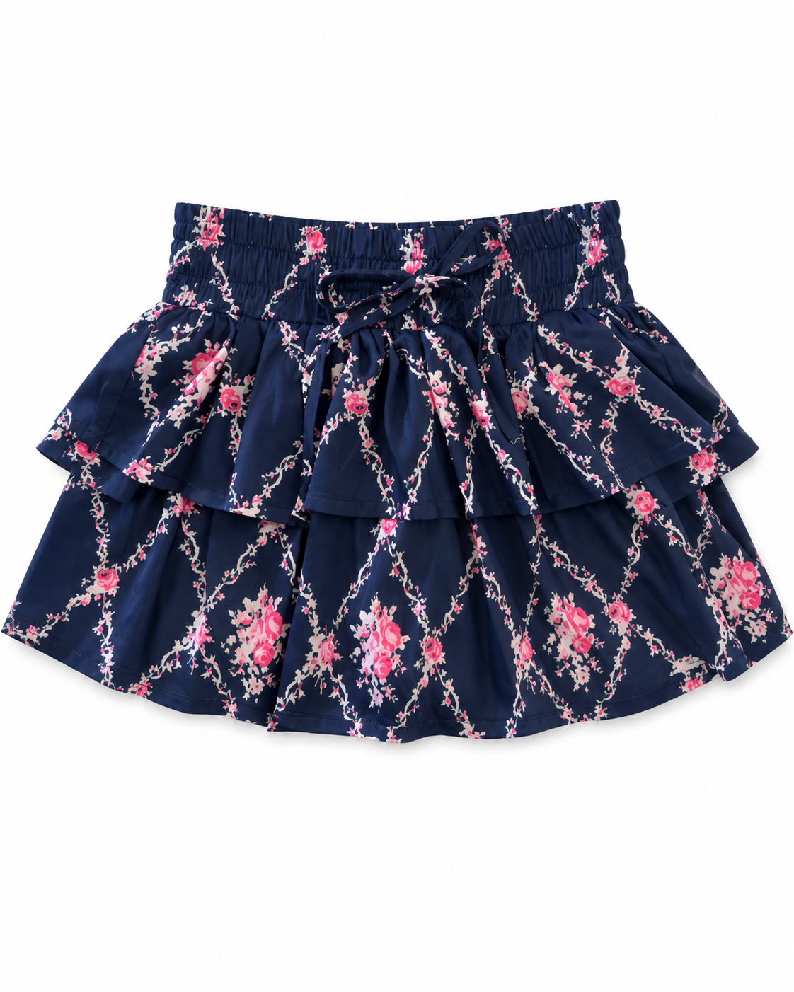 Willow Vintage Rose Navy Satin Skort