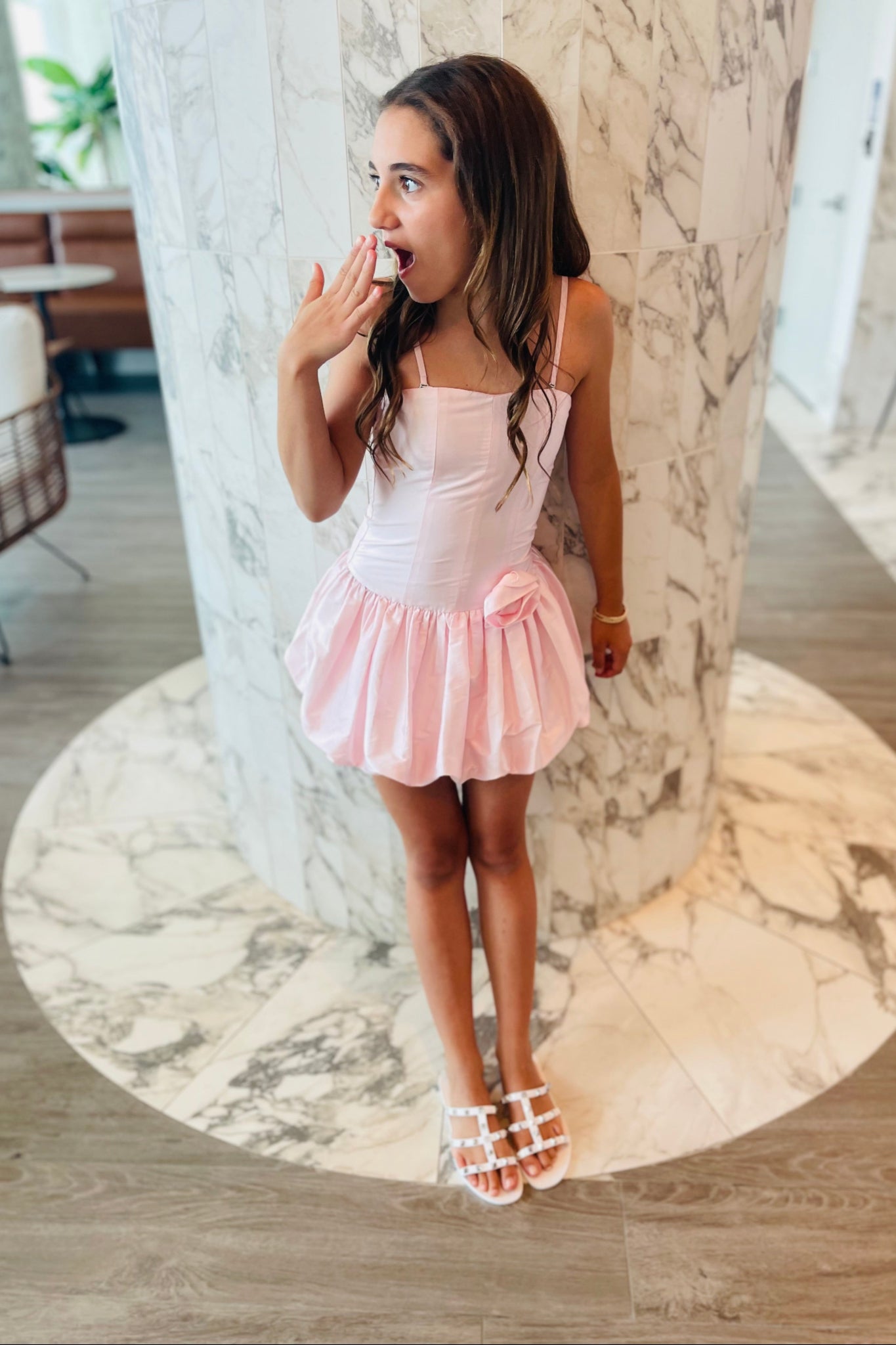 Bailey Pastel Pink Taffeta Ballet Dress