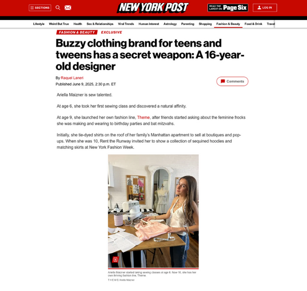 New York Post: Buzzy clothing brand for teens and tweens has a secret weapon: A 16-year-old designer