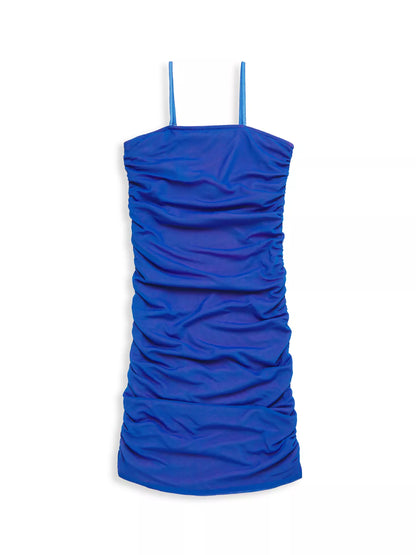 The Noemi Dress - Blue & Pink