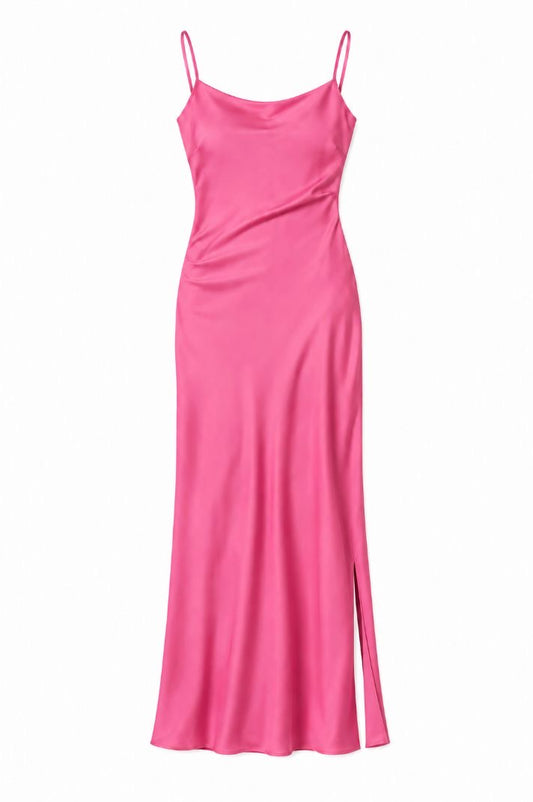Charlotte Long Satin Ballet Dress - Rose