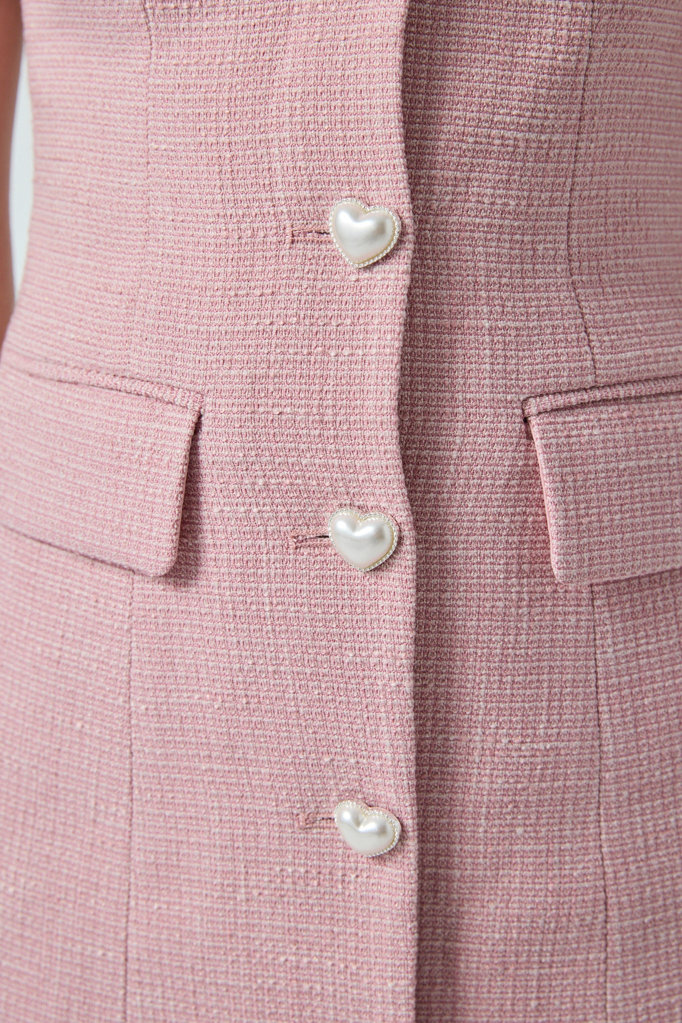 KDR68-1 Zoe Pink Cap Sleeve Button Down Dress