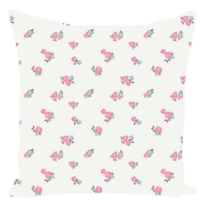 Pink Rose Throw Pillow Square