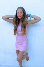 The Franki Set -  Pink Studded Two Piece
