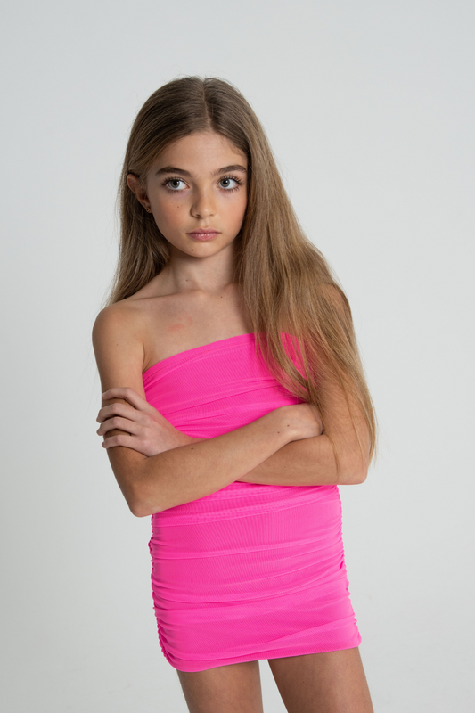 The Noemi Dress Neon Pink