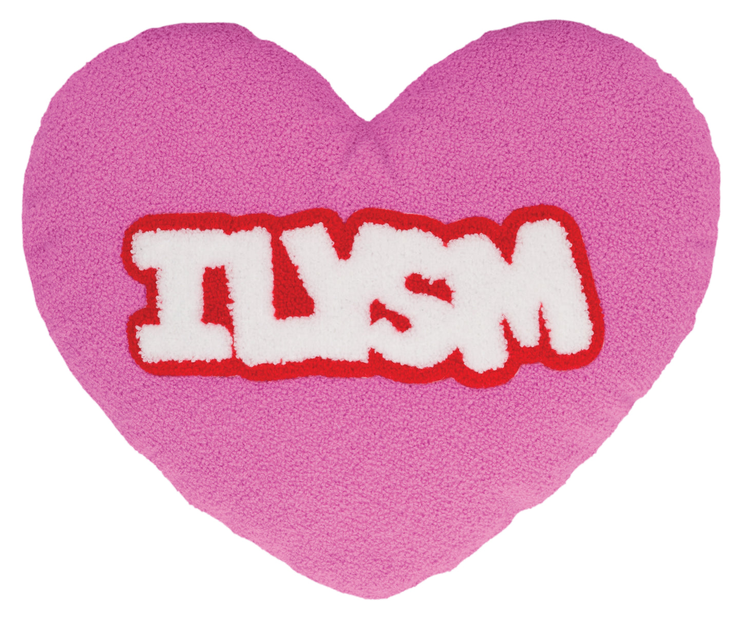 Heart Shape ILYSM Fleece Pillow
