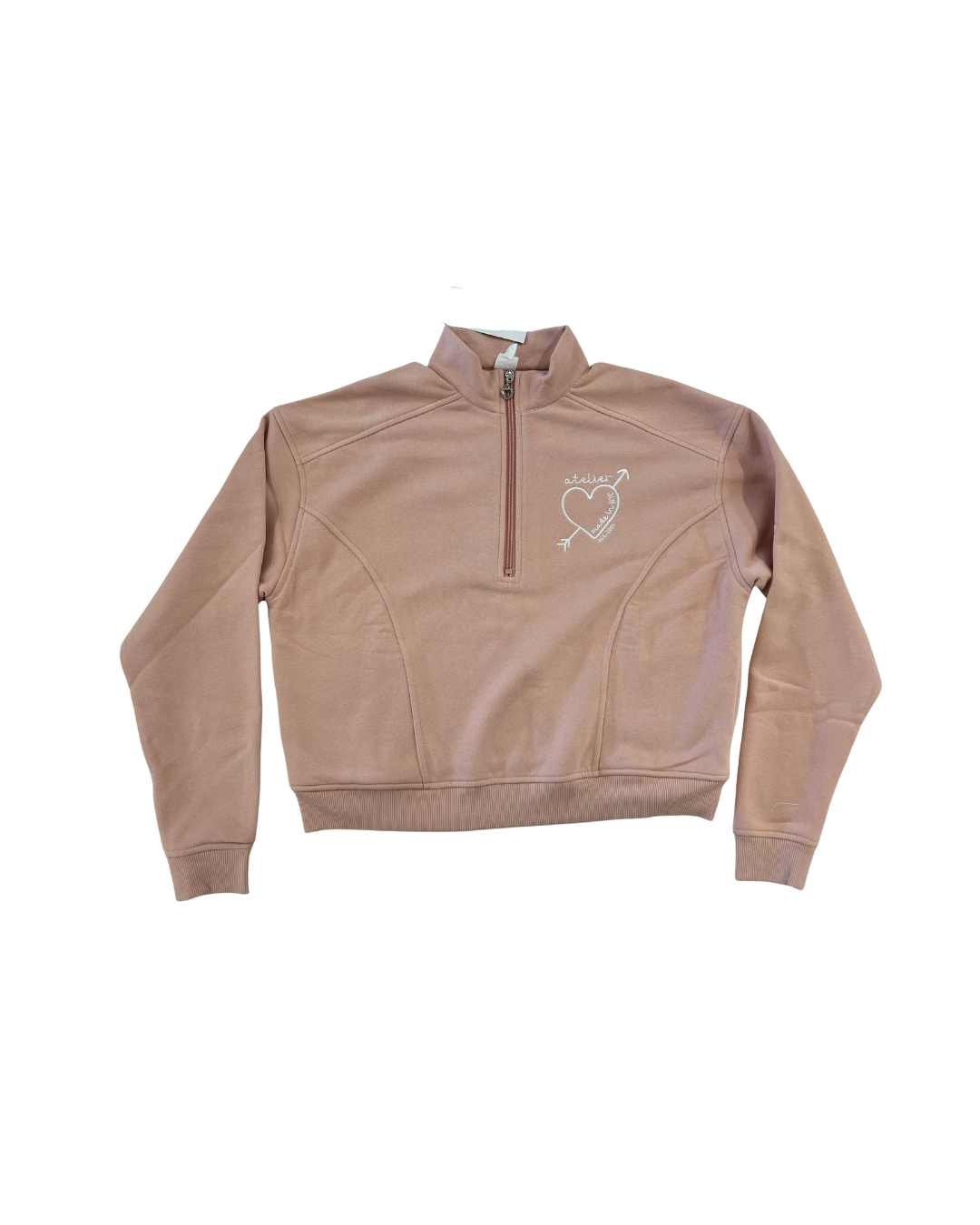 Crosby Ballet Pink French Terry Half Zip - Atelier