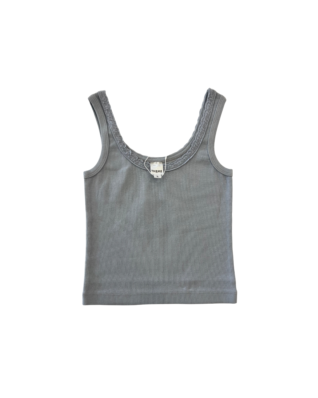 Stella Metal Ribbed Lace Tank