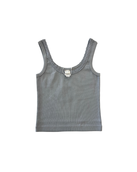 Stella Metal Ribbed Lace Tank