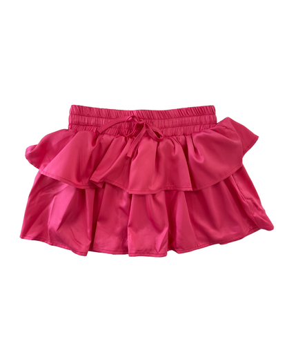 Willow Lipstick Pink Satin Skort