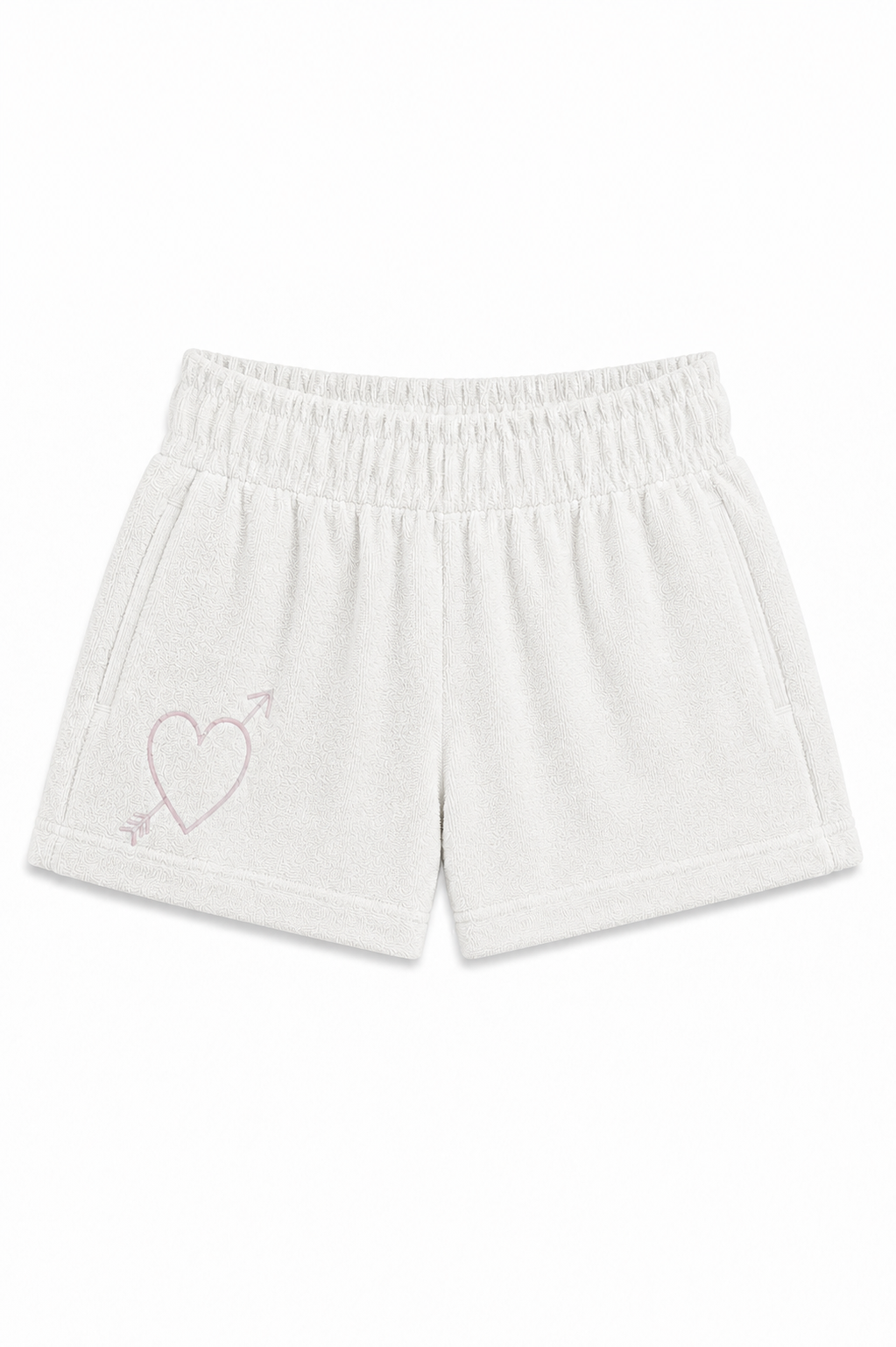 Sammie White With Heart & Harrow Terry Shorts
