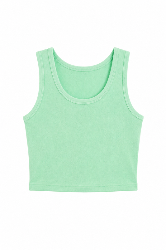 Emma Camp Green With Heart & Arrow Terry Tank