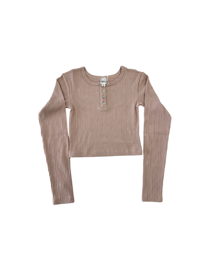 Savi Ballet Pink Lightweight Ribbed Henley