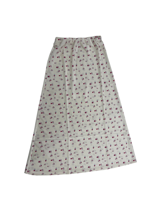 Joey Theme Ditsy Champagne Satin Maxi Skirt